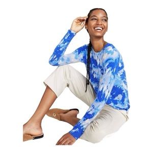 Charter Club cashmere top. Size medium. 100% cashmere. Blue, white tie dye.